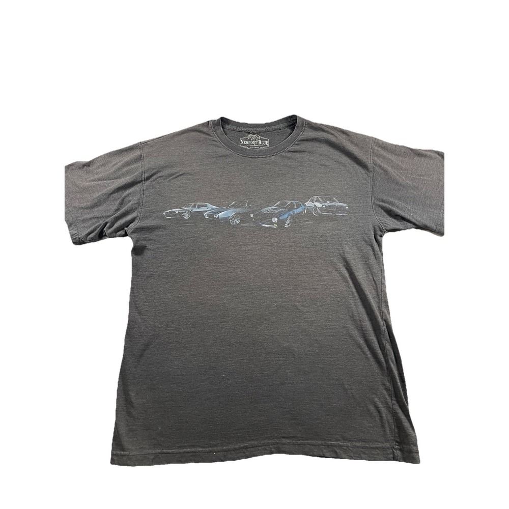 Newport Blue TShirt Size XL Vintage Cars -0124C87